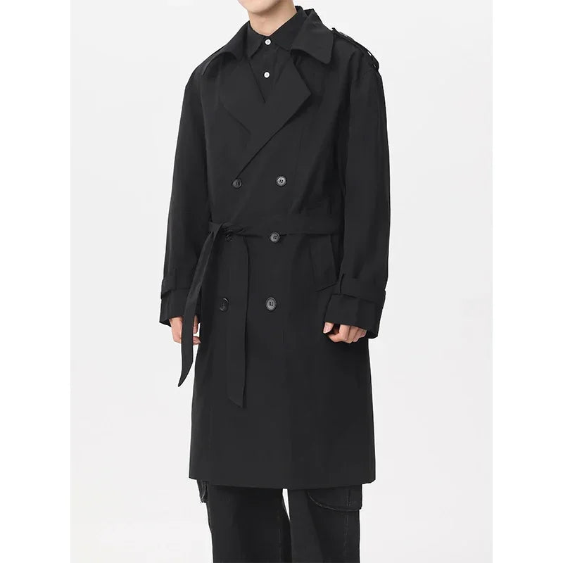 Mens Trench Coat Waterproof Classic Fit Outerwear
