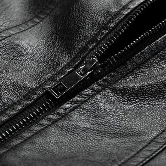 Mens Genuine Leather Jacket Classic Fit