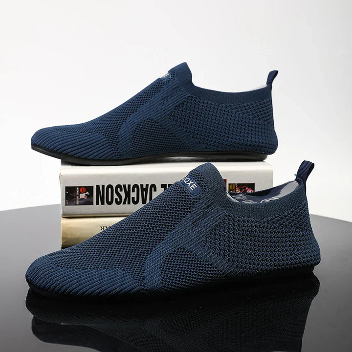 Mens Loafers Mesh Upper Slip-On