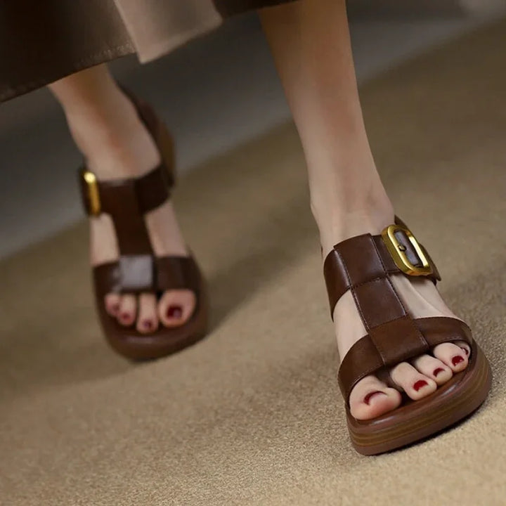 Womens Sandals Leather Strappy Design