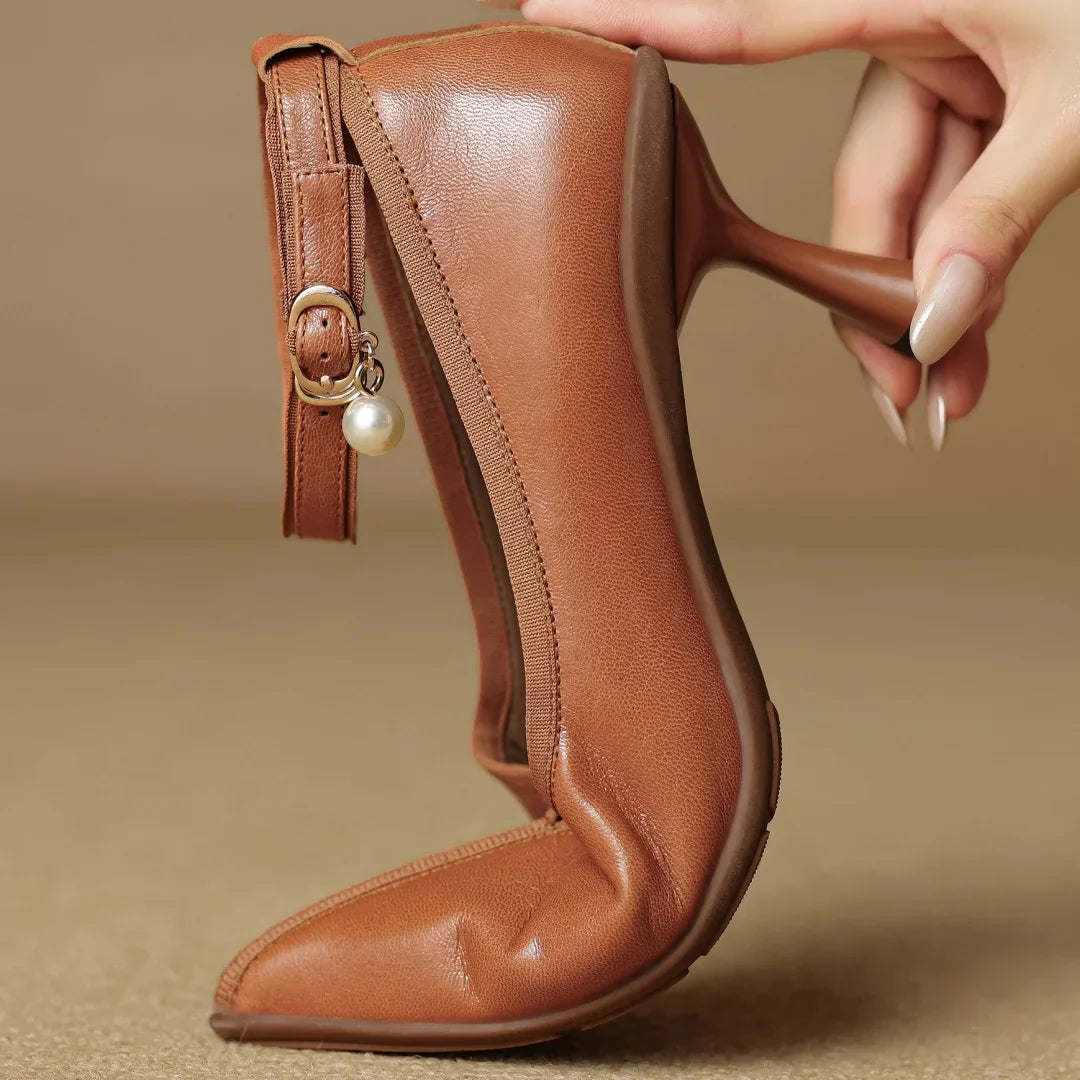 Womens Heels Genuine Leather Classic Fit