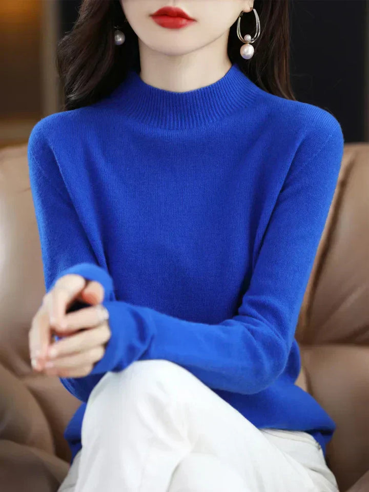 Womens Merino Wool Crew Neck Soft Sweater