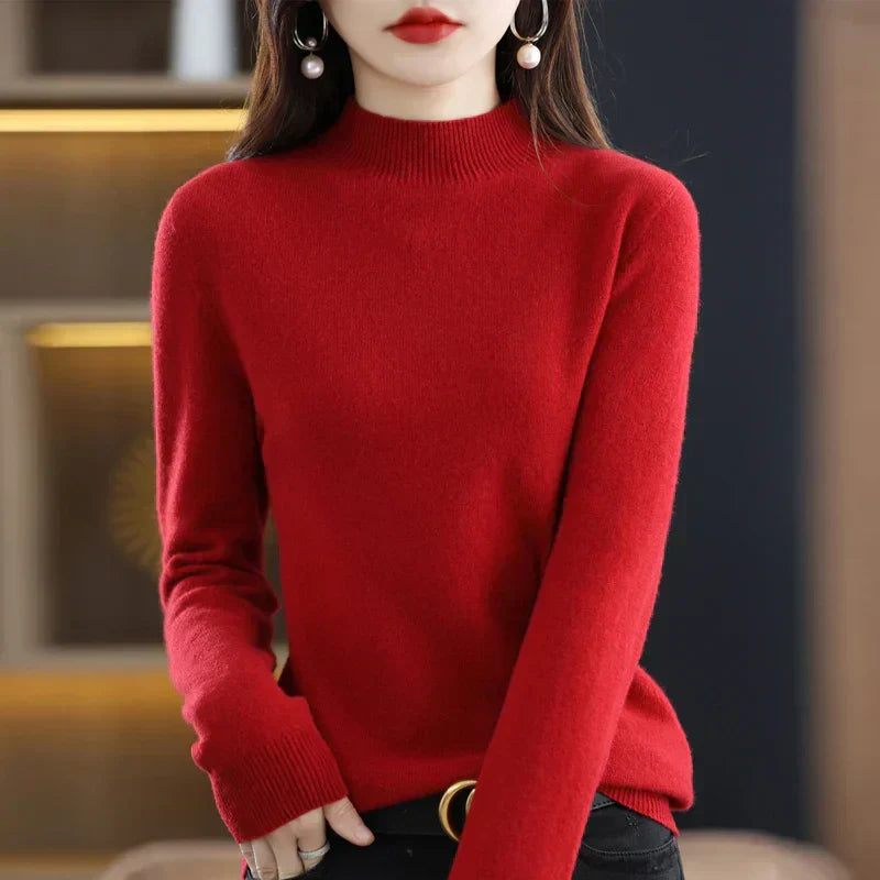 Womens Wool Sweater Cozy Fit Winter