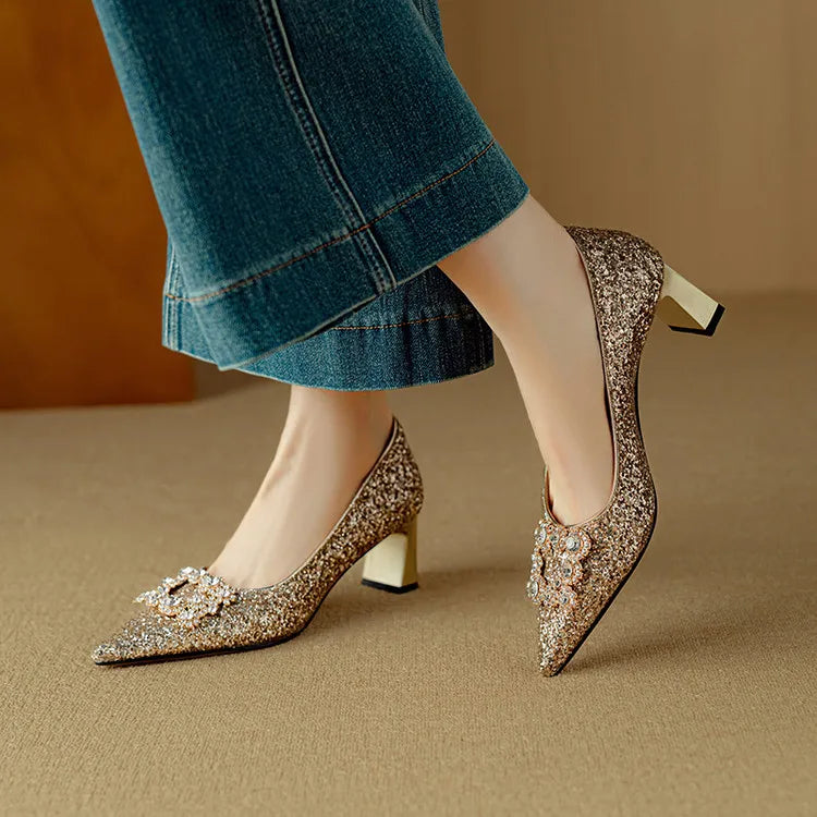 Womens Heeled Shoes Classic Fit - BritishMode