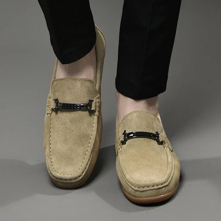 Mens Loafers Suede Slip-On