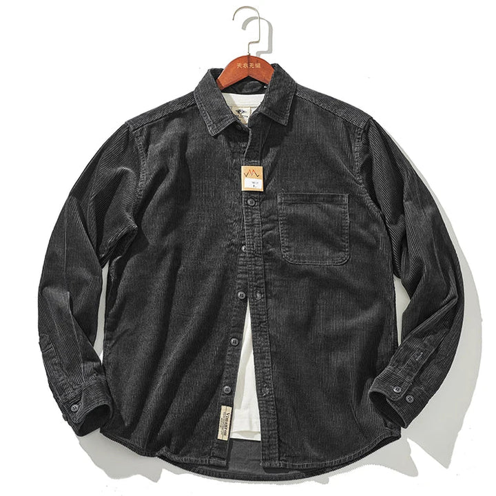 Mens Corduroy Jacket Warm Fitted Winter Coat