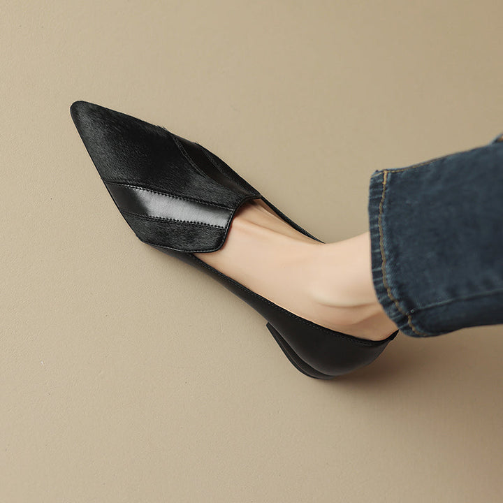 Womens Flats Genuine Leather Slip-On Style