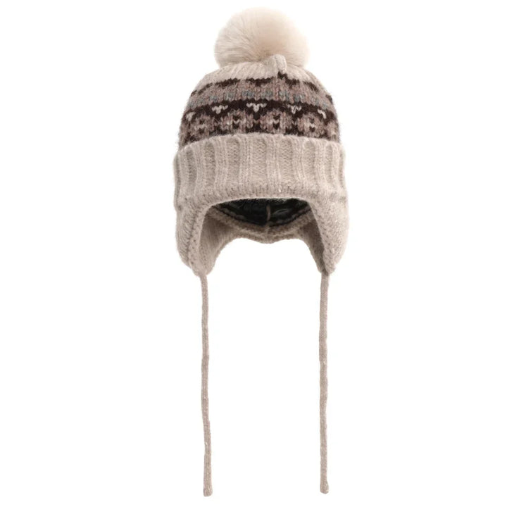 Womens Knit Hat with Pom Pom Warm Fit