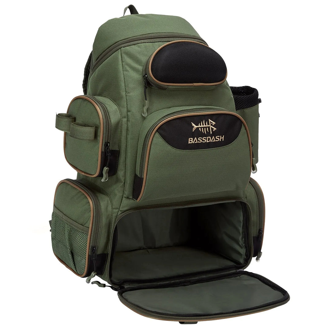 Unisex Fishing Backpack Waterproof with Rod Holder and Rain Cover - BritishMode