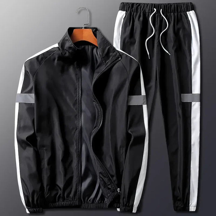 Mens Athletic Tracksuit Set Zip Jacket and Sweatpants