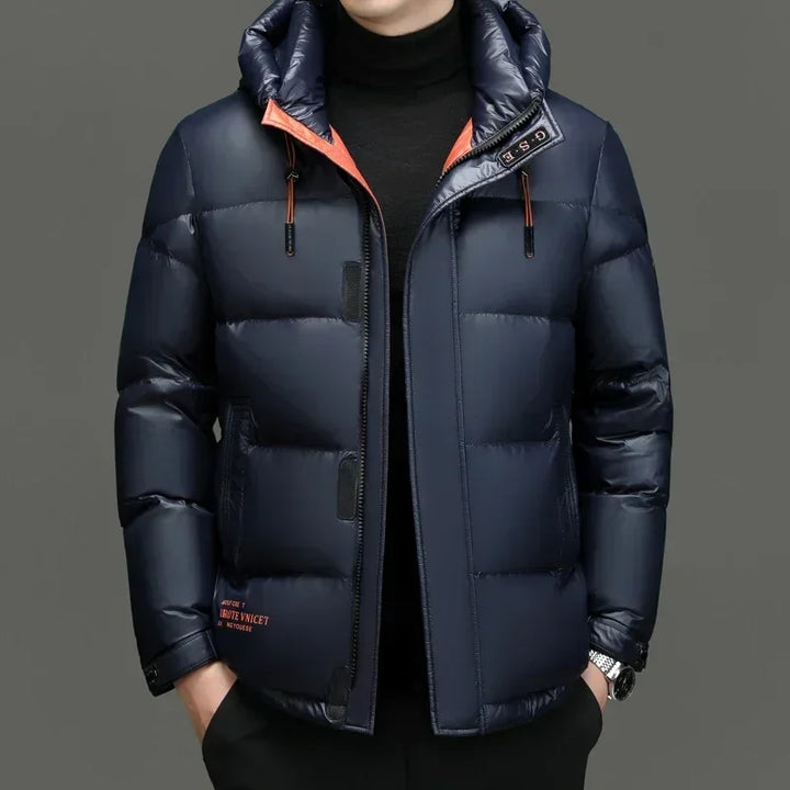 Mens Hooded Winter Jacket Insulated Warm Fit