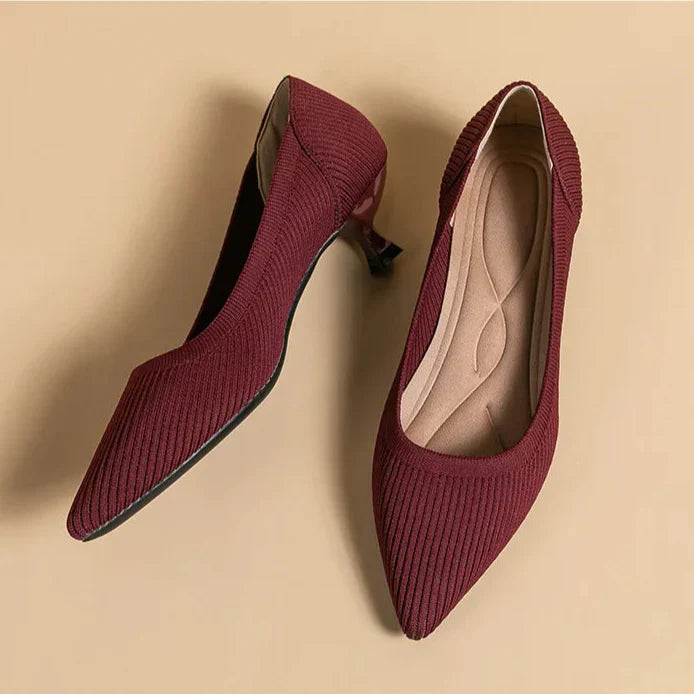 Womens Kitten Heel Pumps Classic Fit