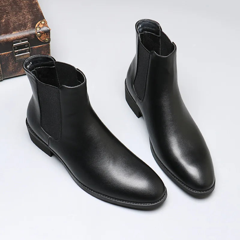 Mens Chelsea Boots Leather Ankle Fit