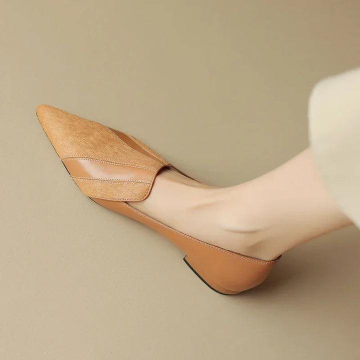 Womens Flats Genuine Leather Slip-On Style - BritishMode