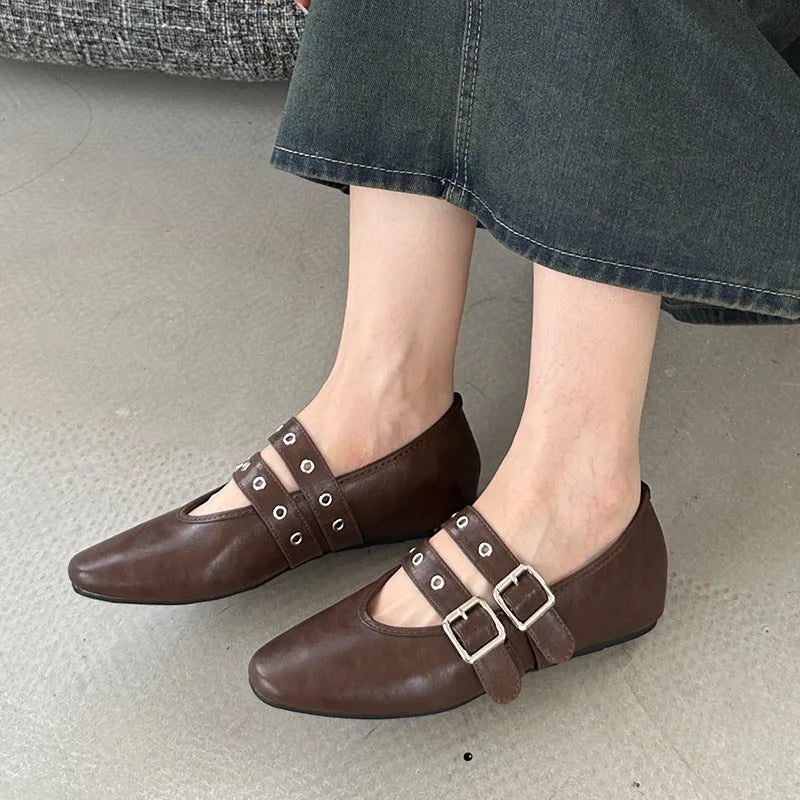 Womens Mary Jane Flats Classic Comfort