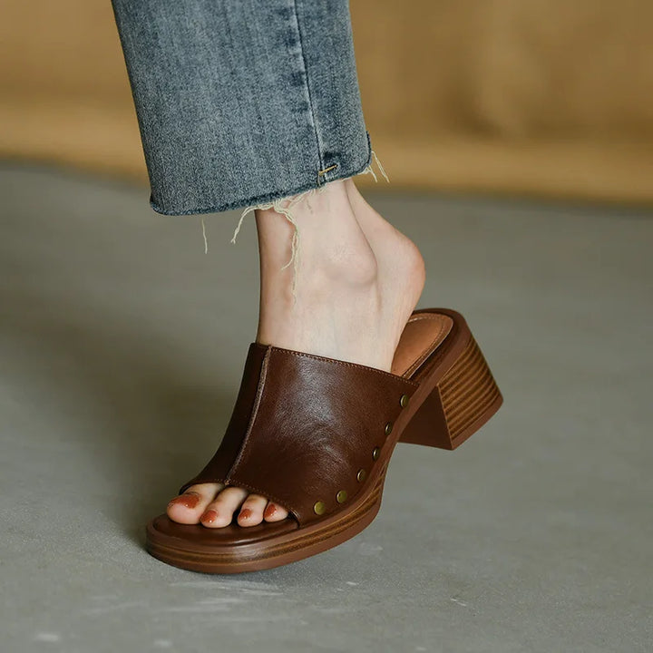Womens Leather Sandals Comfortable Fit