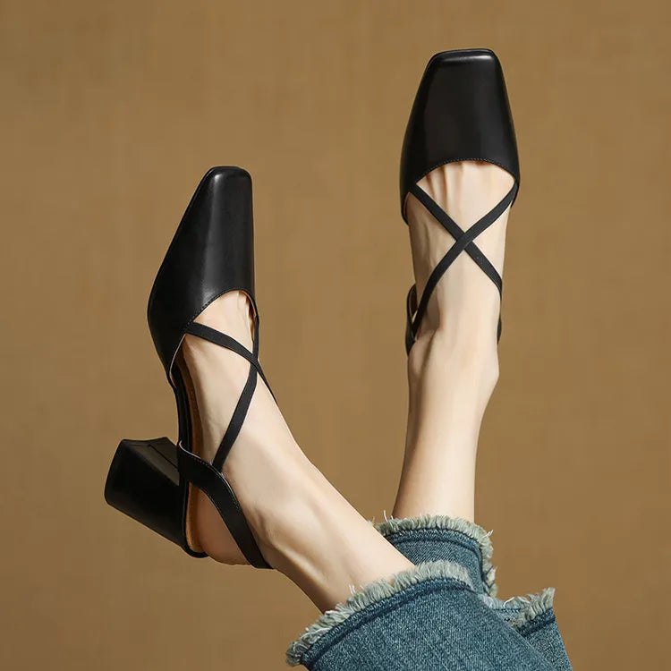 Womens Heels Genuine Leather Classic Fit