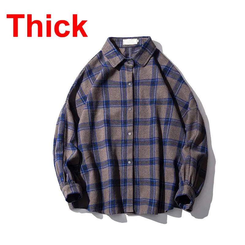 Mens Flannel Shirt Warm Long Sleeve Casual Fit