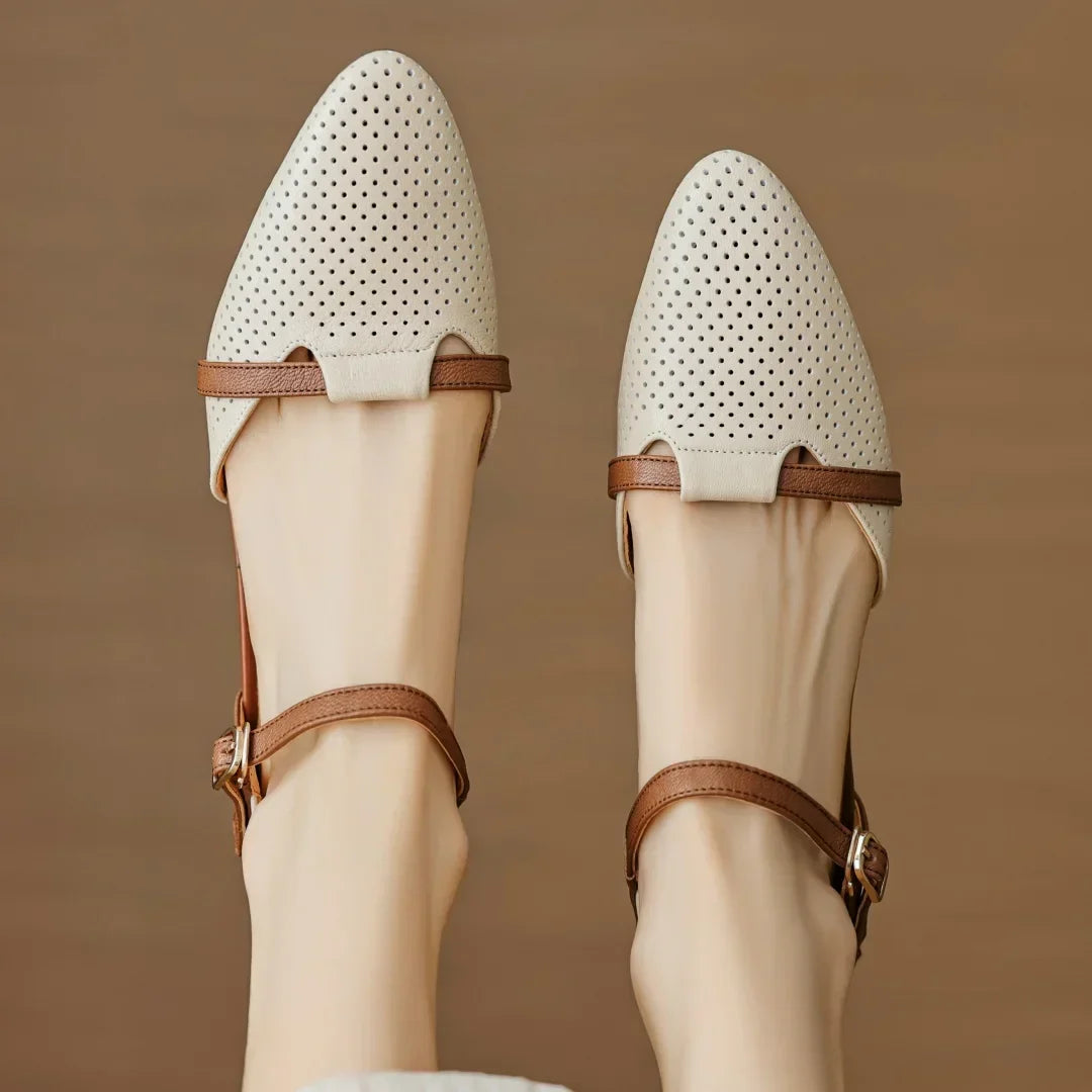 Womens Genuine Leather Heels Classic Fit
