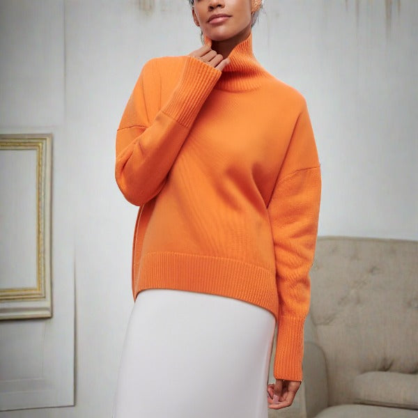 Womens Knitted Sweater Crewneck Soft Fit