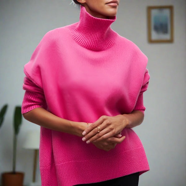 Womens Knitted Sweater Crewneck Soft Fit
