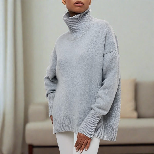 Womens Knitted Sweater Crewneck Soft Fit