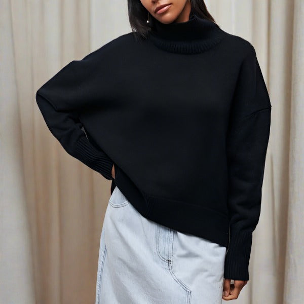 Womens Knitted Sweater Crewneck Soft Fit
