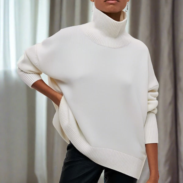 Womens Knitted Sweater Crewneck Soft Fit