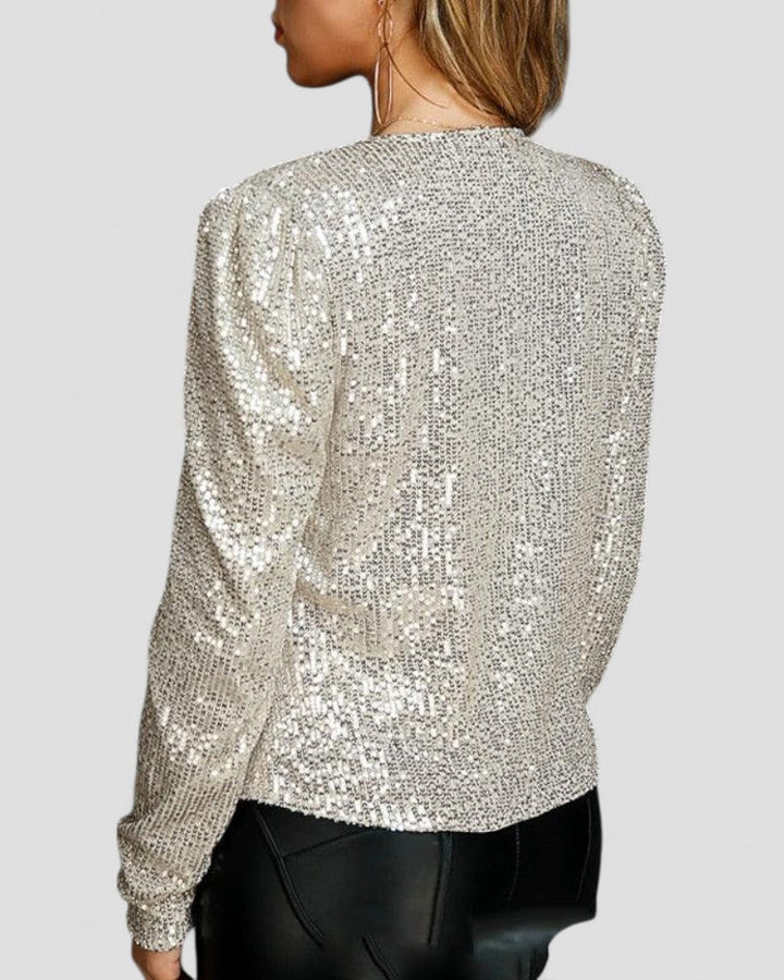 Womens Party Blazer with Sequin Detail Tailored Fit