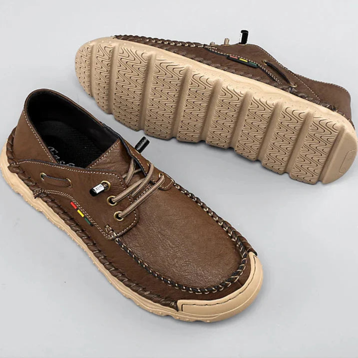Mens Leather Shoes Genuine Leather Slip-On