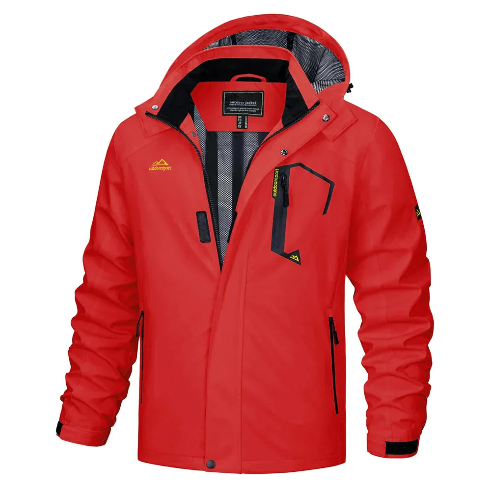 Mens Windbreaker Jacket Waterproof Breathable Lightweight