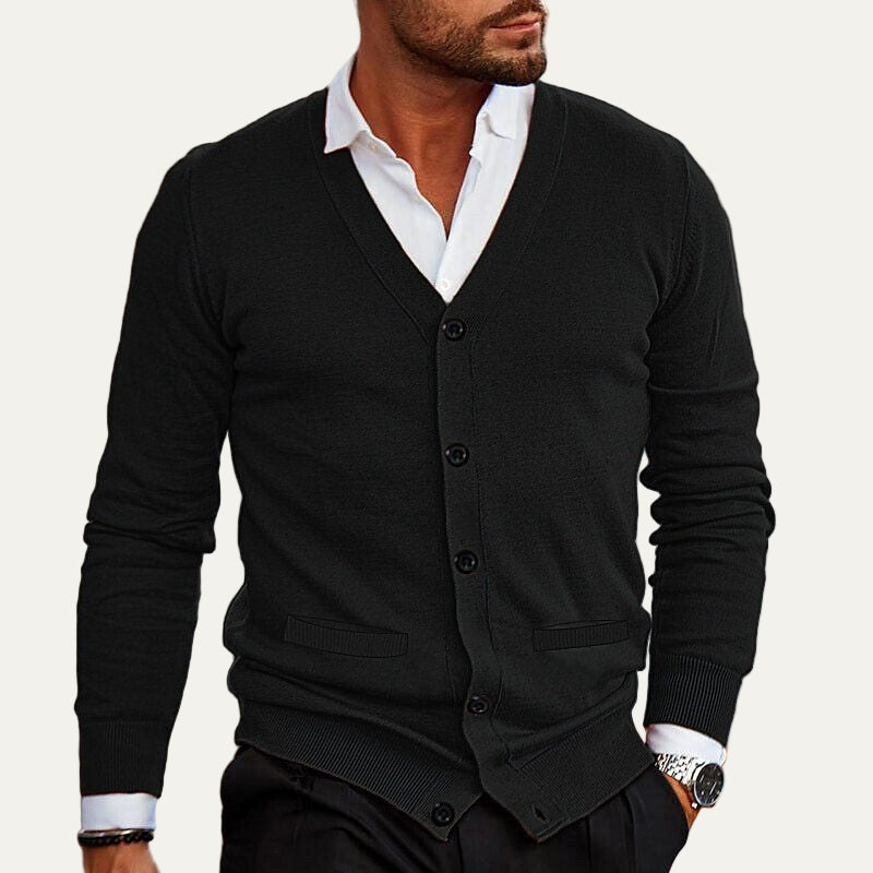 Mens Cardigan Knit Button Front Classic Fit
