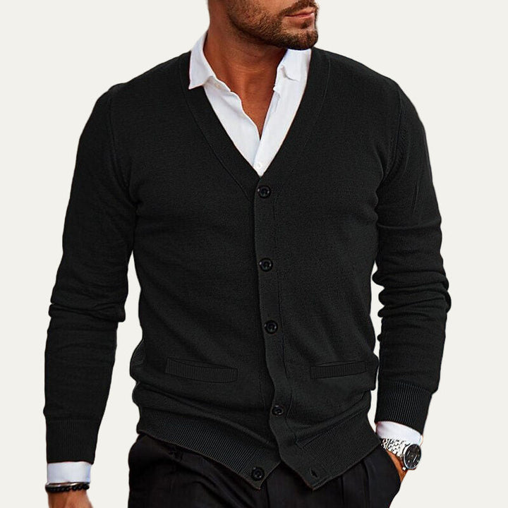 Mens Cardigan Knit Button Front Classic Fit