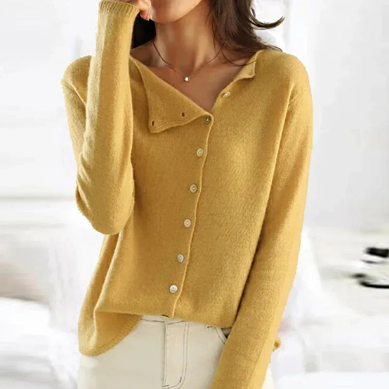 Womens Cashmere Cardigan Sweater with Buttons Classic Fit