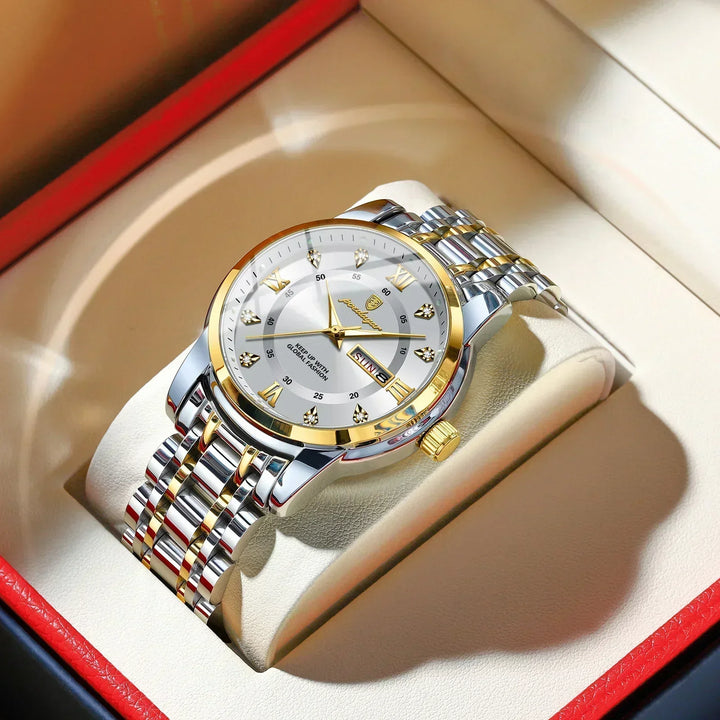 Unisex Quartz Watch with Crystal Dial