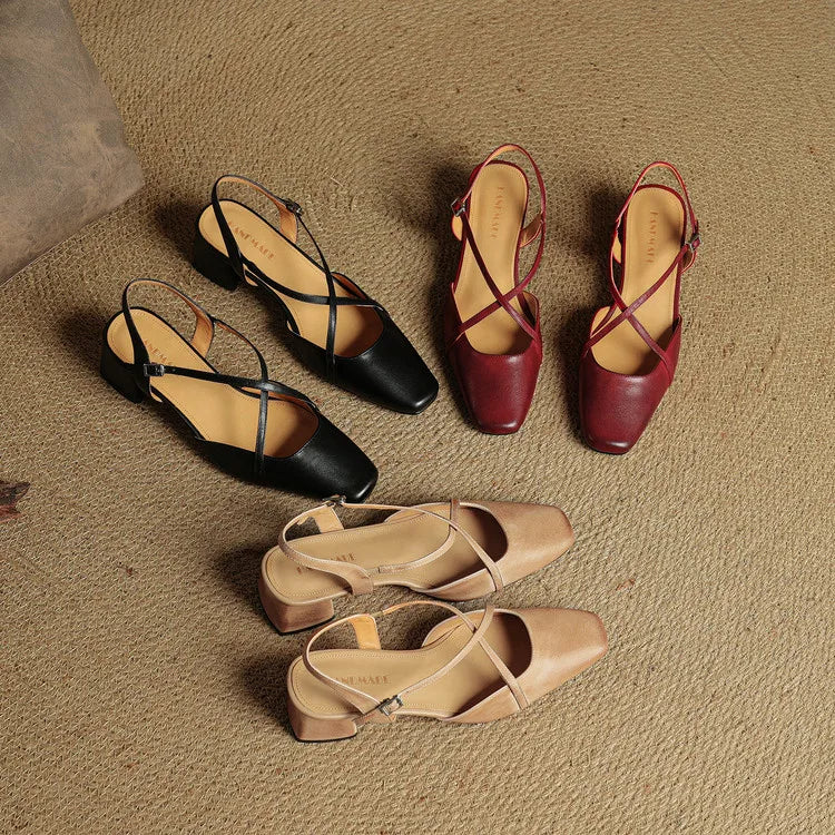 Womens Heels Genuine Leather Classic Fit