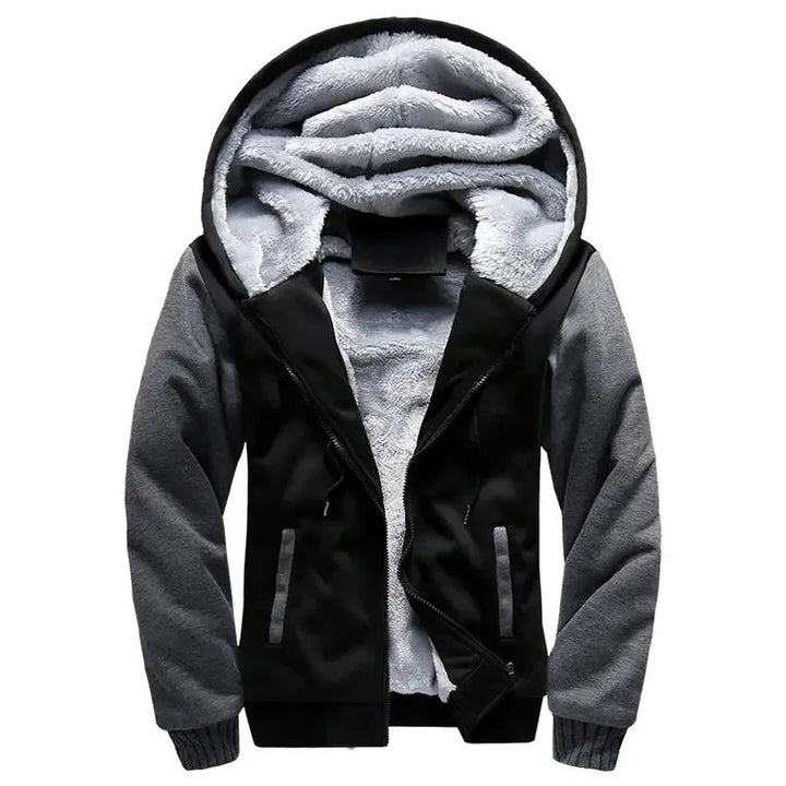 Unisex Quilted Fleece Jacket with Hooded Design