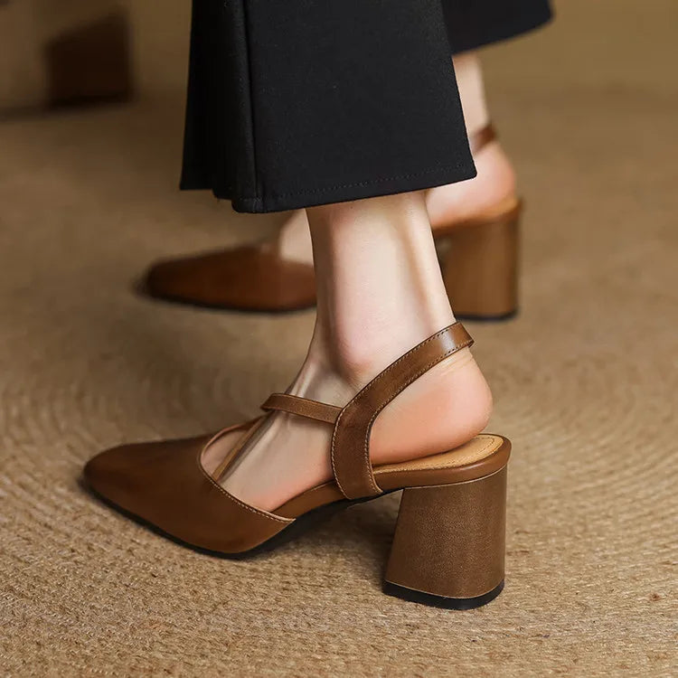 Womens Heels Genuine Leather Classic Fit