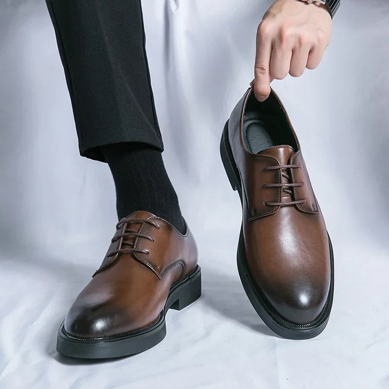 Mens Dress Shoes Leather Classic Fit - BritishMode
