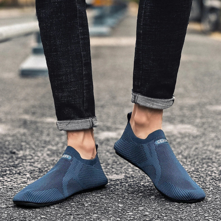 Mens Loafers Mesh Upper Slip-On