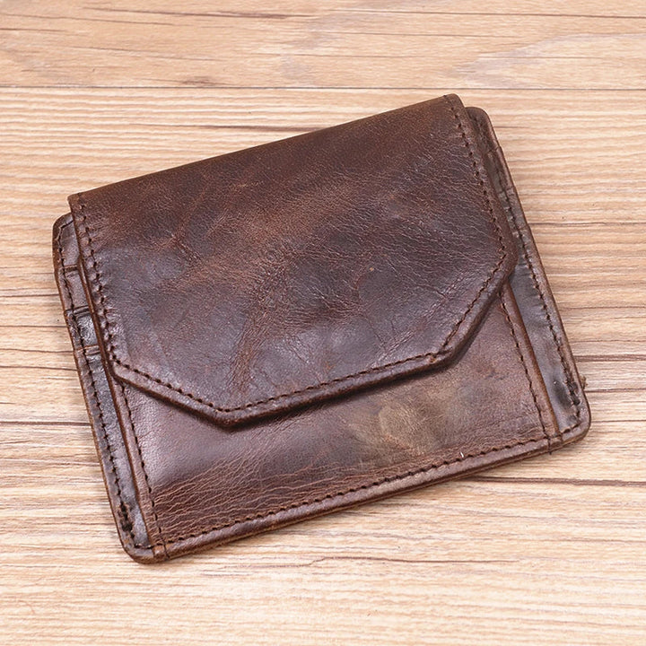 Mens Leather Wallet Genuine Slim Design