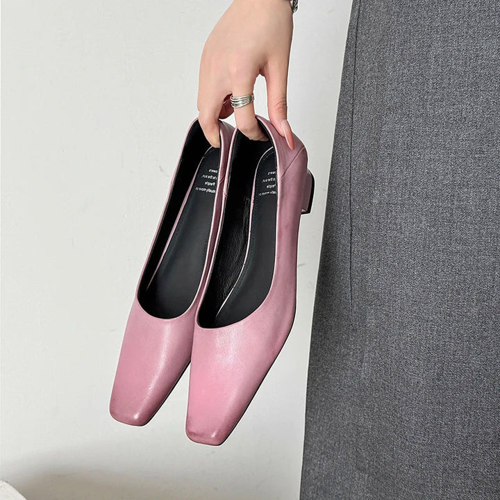 Womens Genuine Leather Pumps Classic Fit