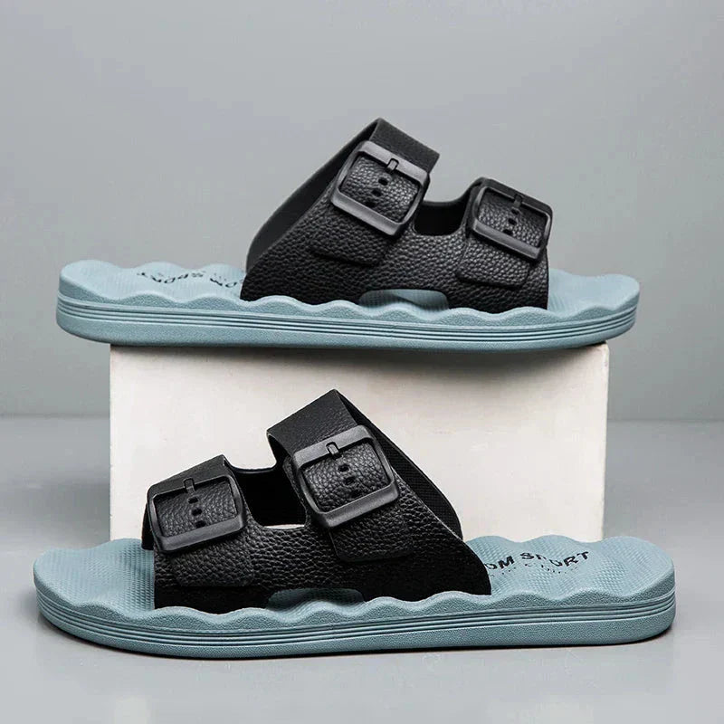 Unisex Adjustable Dual-Strap Sandals with Ergonomic Sole