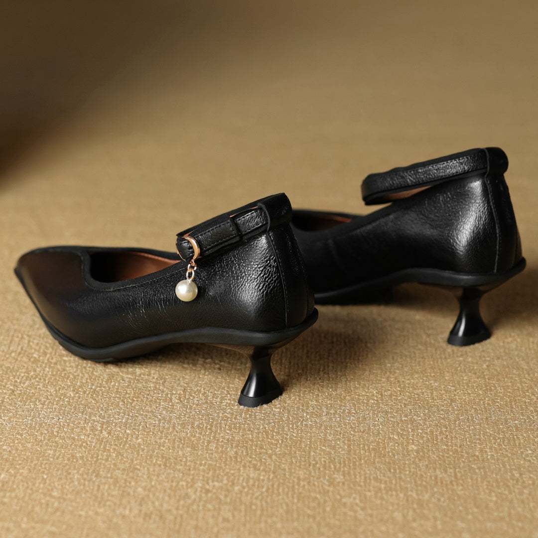 Womens Heels Genuine Leather Classic Fit