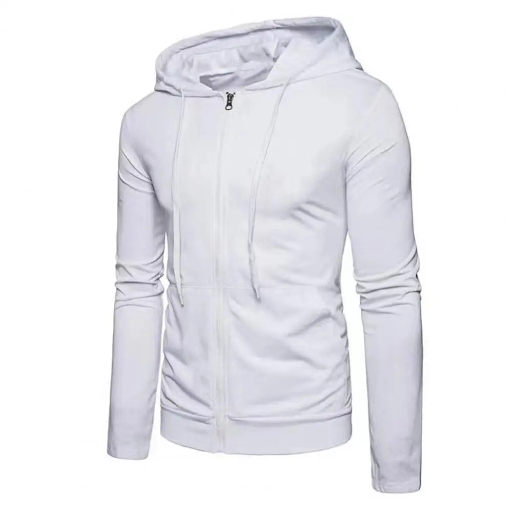 Mens Athletic Zip Hoodie Slim Fit