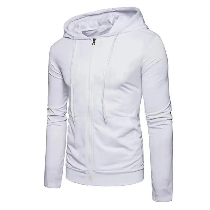 Mens Athletic Zip Hoodie Slim Fit