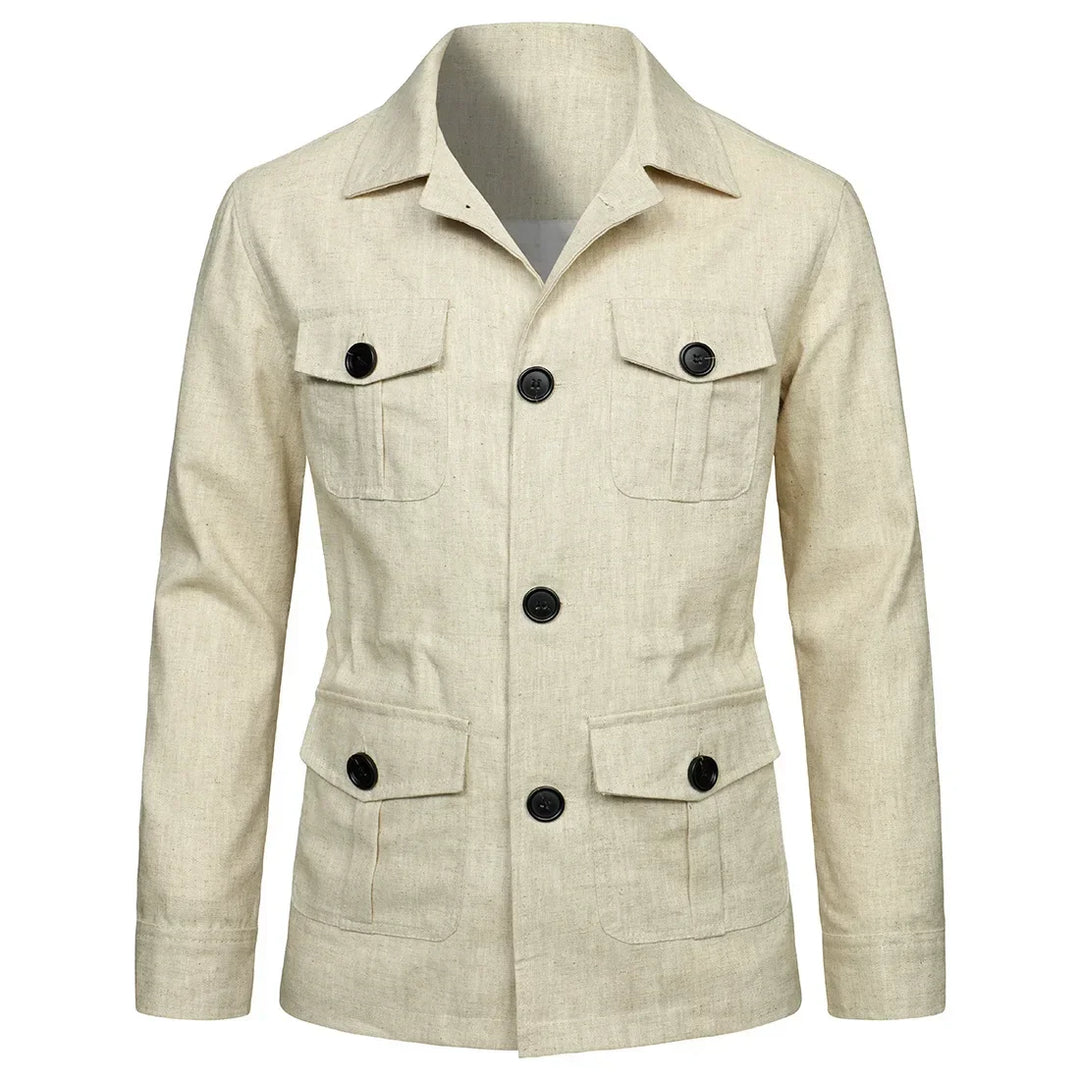 Mens Safari Jacket Cotton Classic Fit