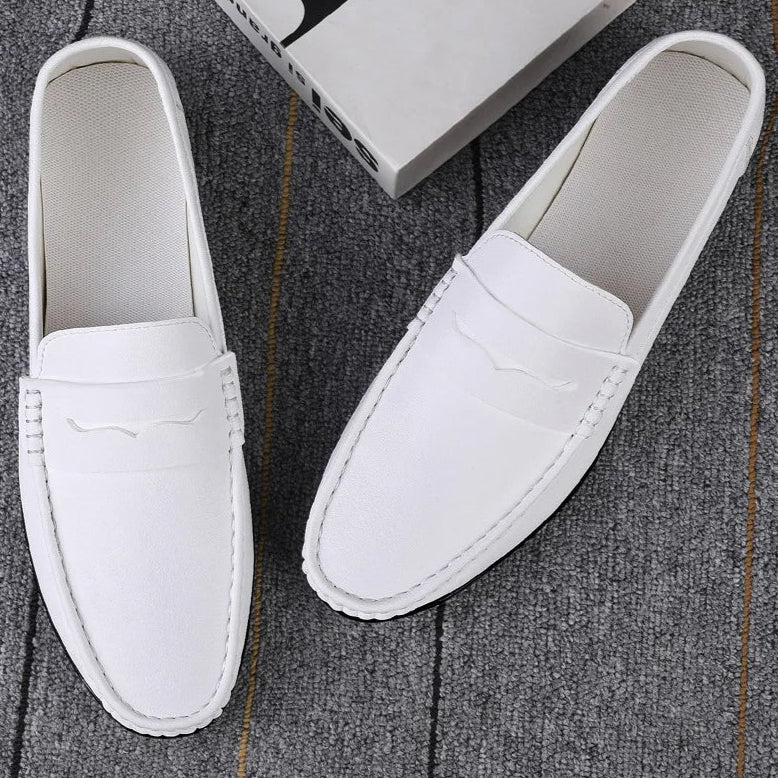 Mens Penny Loafers Leather Slip-On