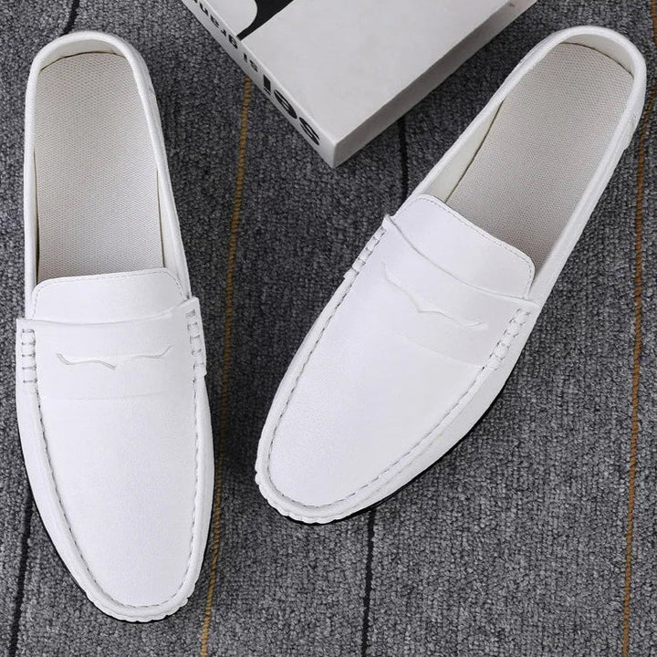 Mens Penny Loafers Leather Slip-On