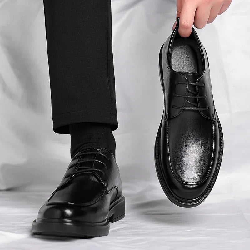 Mens Leather Shoes Genuine Leather - BritishMode